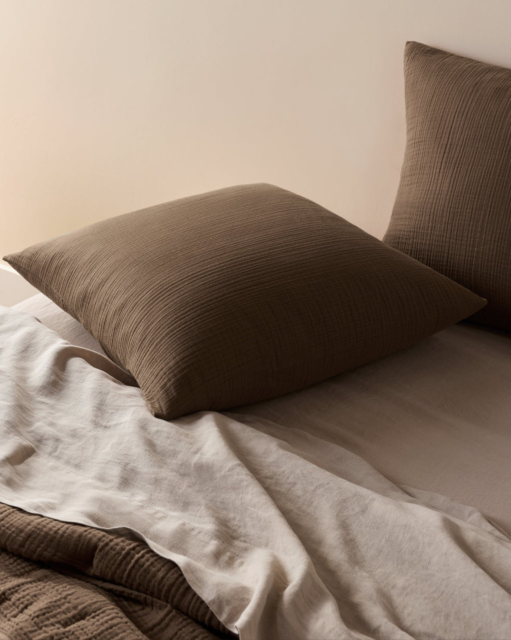 Organic Cloud Cotton Euro Sham (Warm Grey) - Image 2