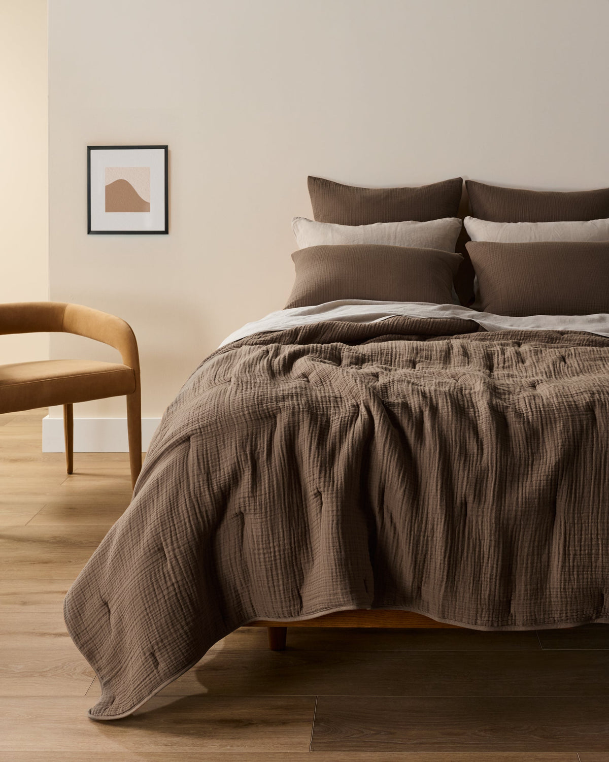 Organic Cloud Cotton Quilt (Warm Grey) - Image 2