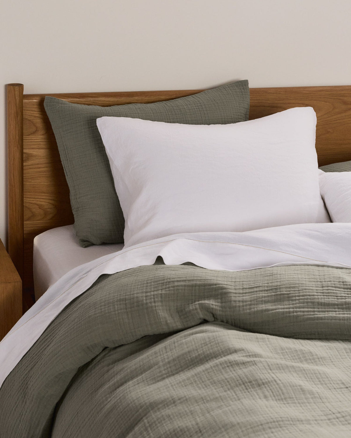 Linen Tencel Sheet Set - White K/CK - Image 5