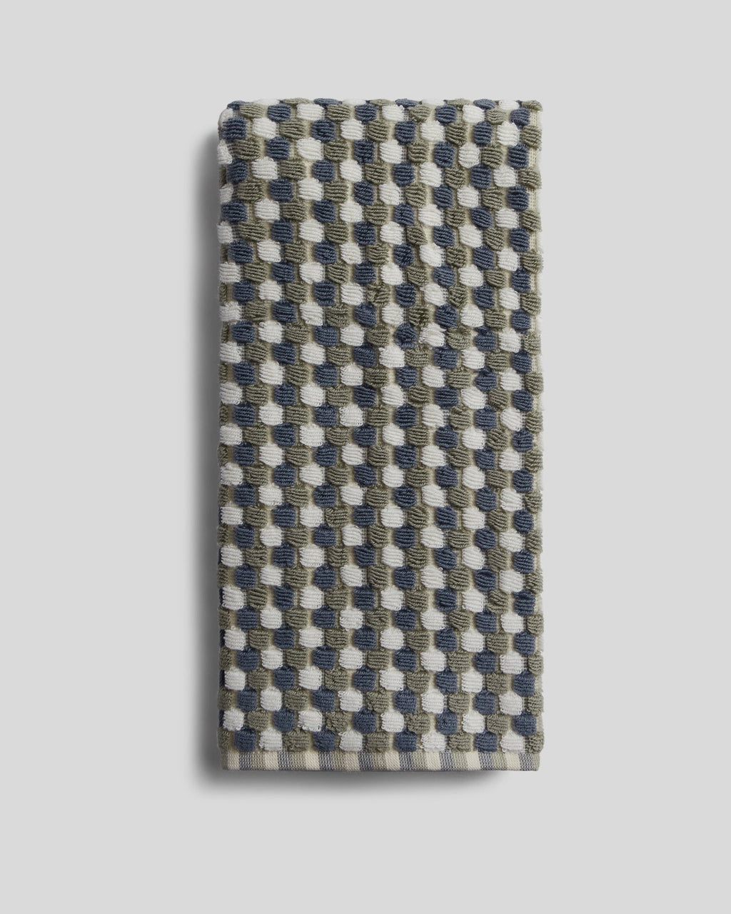Organic Cotton Mosaic Towels (Moss and Dusk) - Hand Towel