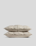Organic Cotton Puff Shams (Bone)