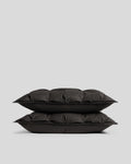 Organic Cotton Puff Shams (Onyx)