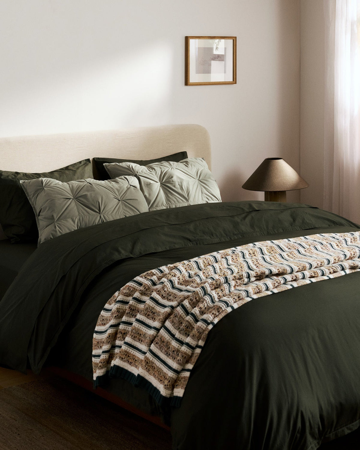 Organic Cotton Puff Shams (Moss) - Image 4