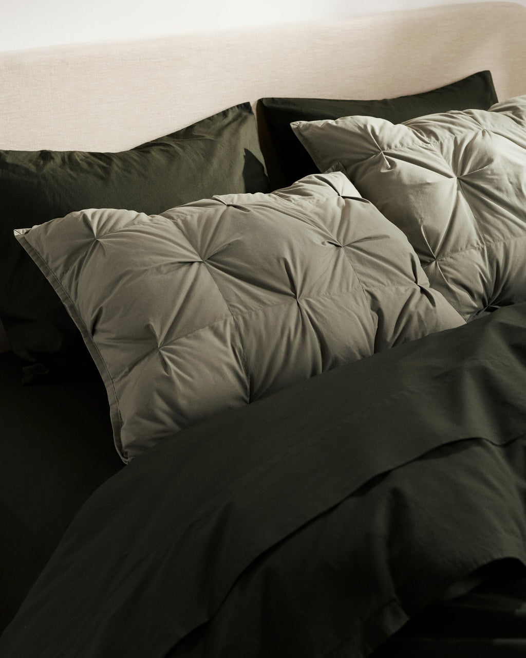 Organic Cotton Puff Shams (Moss) - Image 2