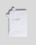 Organic Hooded Baby Towel with Ears (White)