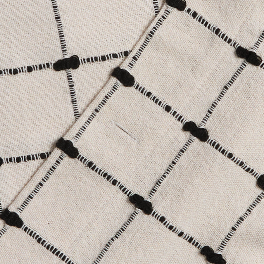 Organic Oasis Shower Curtain (Natural with Soft Black) - Image 3