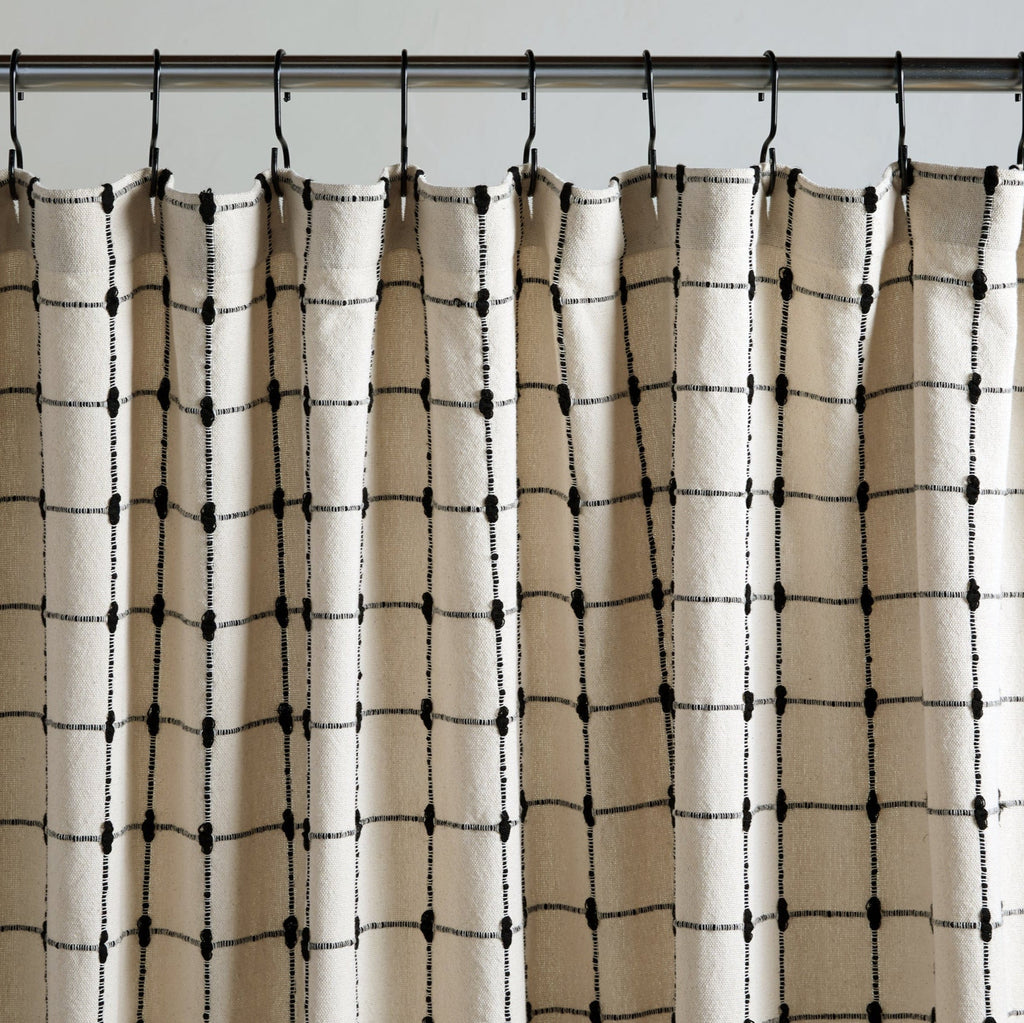 Organic Oasis Shower Curtain (Natural with Soft Black) - Image 2