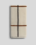 Organic Plush Towels (Bone Windowpane) - Hand Towel