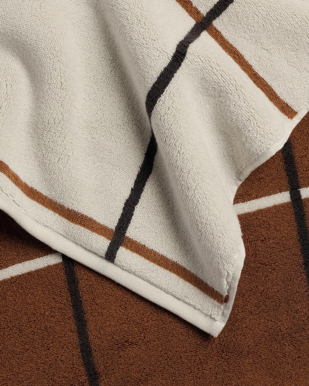 Organic Plush Towels (Bone Windowpane) - Image 3