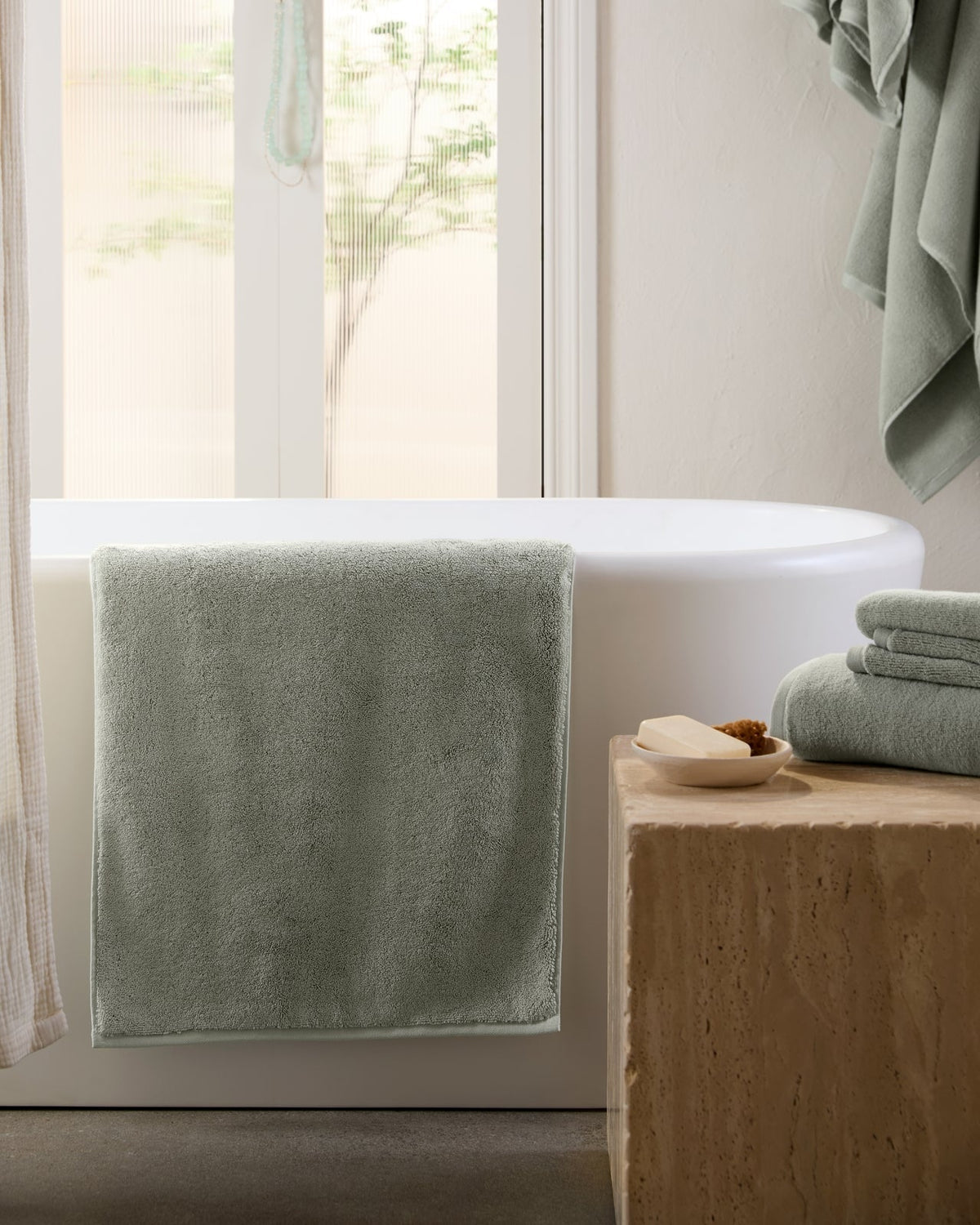 Organic Plush Tub Mat (Sage) - Image 4