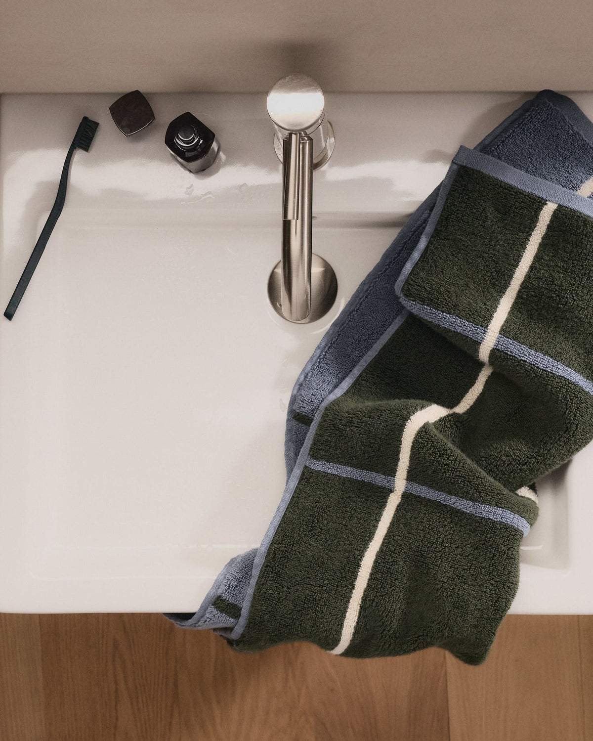 Organic Plush Towels (Dusk Windowpane) - Image 2