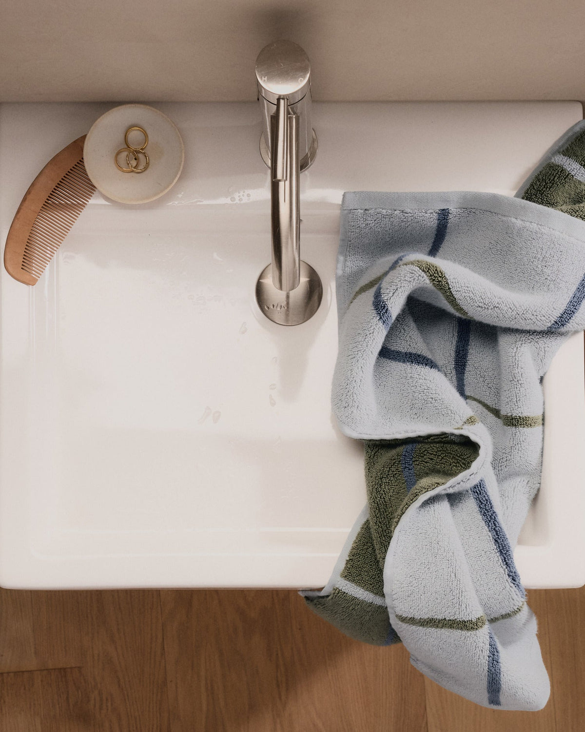 Organic Plush Towels (Thyme Windowpane) - Image 4
