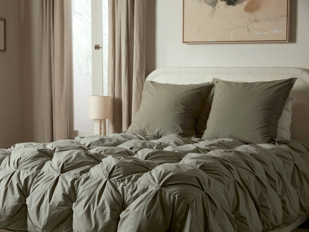 Organic Cotton Puff Comforter (Moss) - Image 2