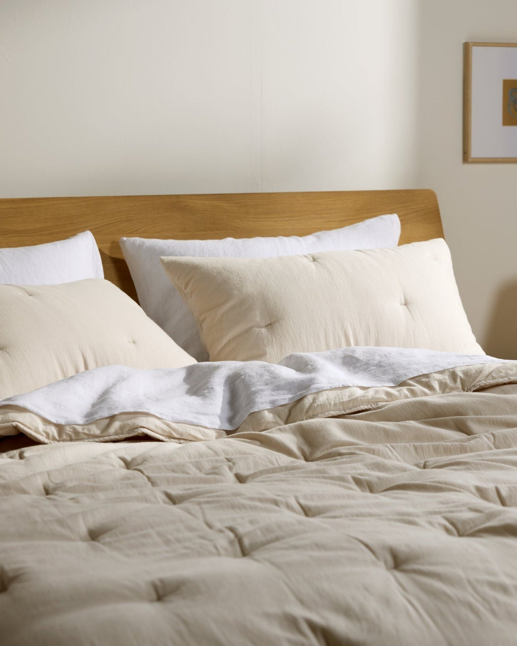 Soft Cotton Quilted Sham Set - FINAL SALE (BONE) - Image 2