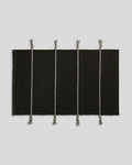 Organic Tassel Bath Rug (Onyx and Pewter)