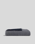 Organic Two Tone Rib Knit Throw (Ink and Sky)