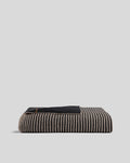 Organic Two Tone Rib Knit Throw (Toast and Onyx)