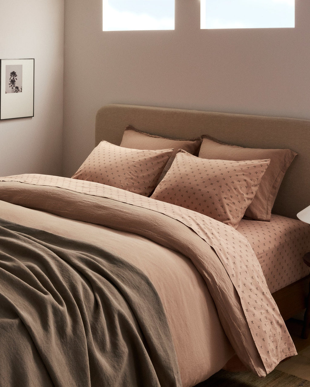 Overdyed Vintage Print Fitted Sheet (Adobe) - Image 4