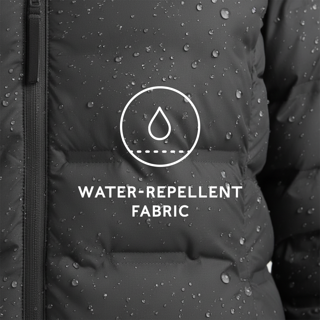 Palmer Womens Shower Resistant Insulated Jacket - Washed Black - Image 6