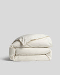 Percale Duvet Cover (Bone Stripe)