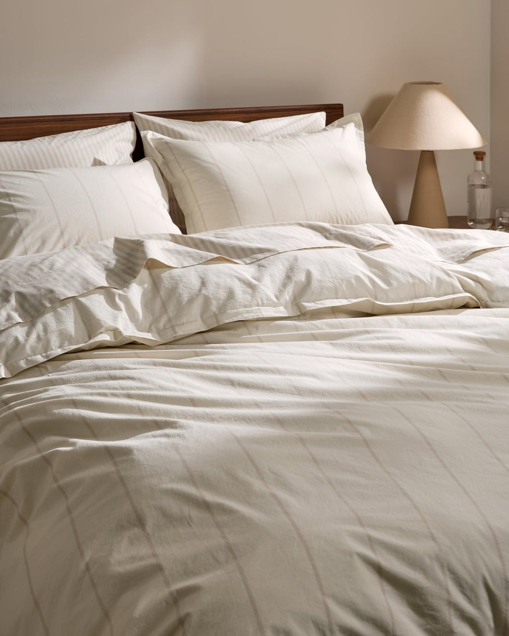 Percale Duvet Cover (Bone Stripe) - Image 2