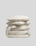 Percale Duvet Cover Set - Bone F/Q