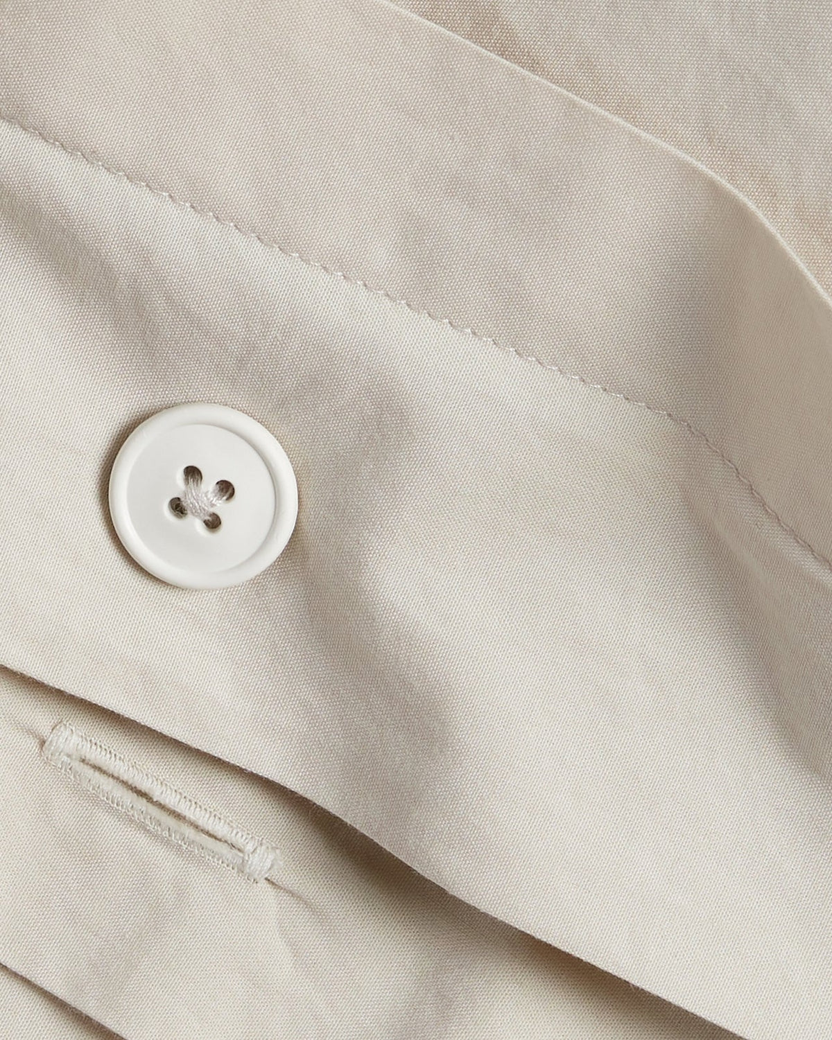 Percale Duvet Cover Set - Bone F/Q - Image 3