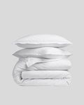 Percale Duvet Cover Set - White F/Q