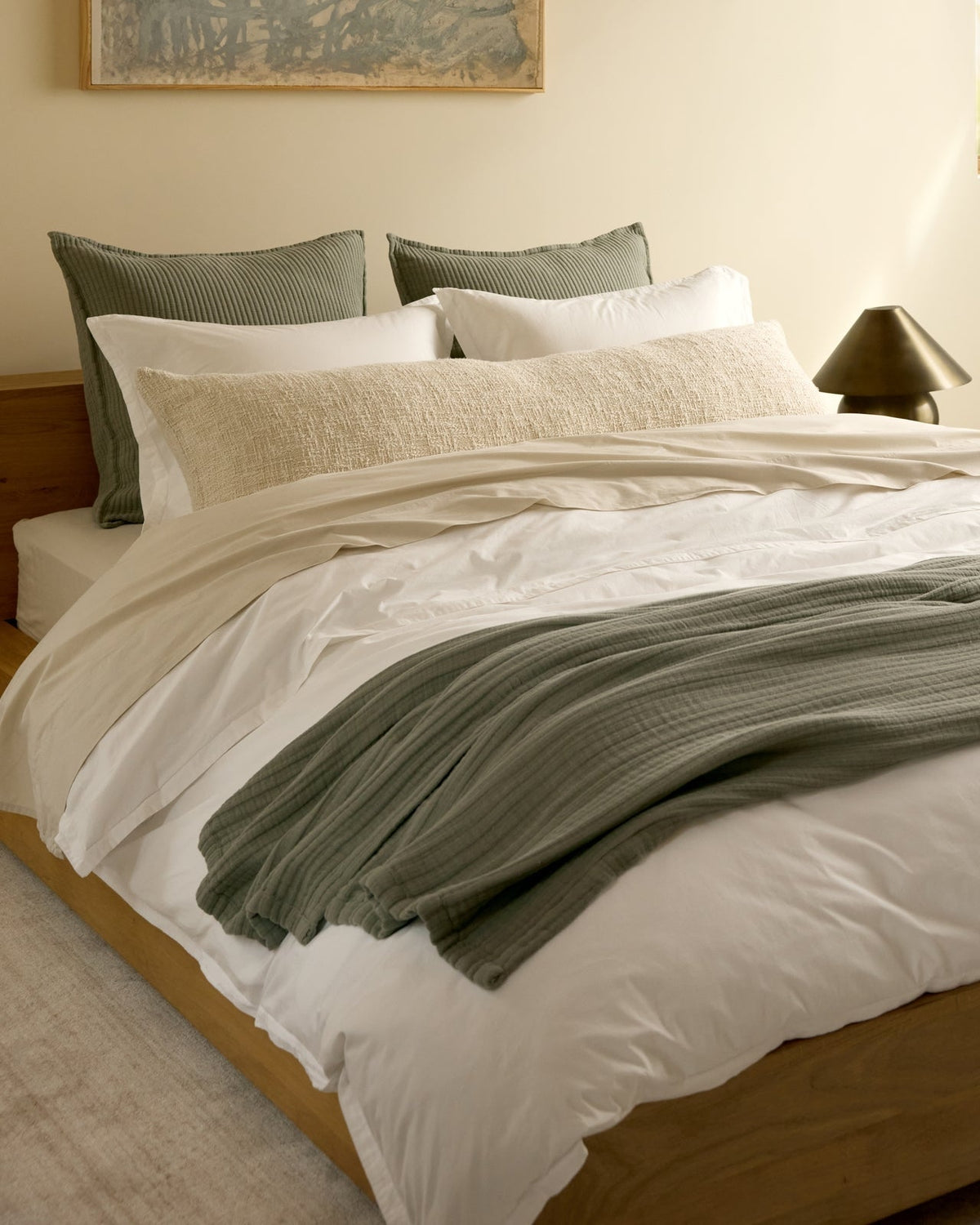Percale Duvet Cover Set - White TW/XL - Image 2