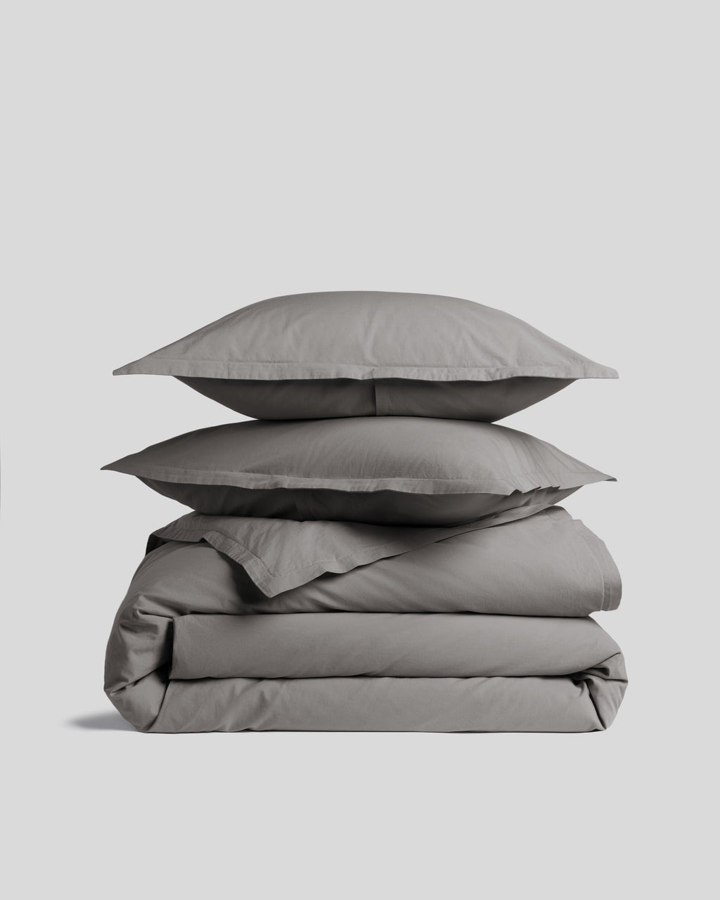 Percale Duvet Cover Set - Pebble TW/XL