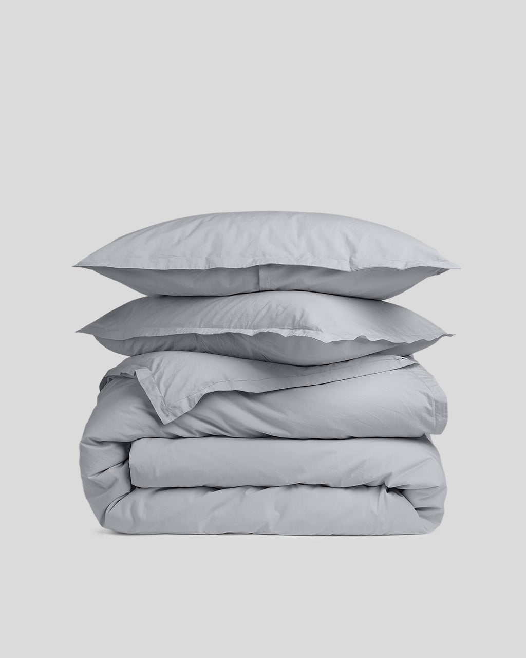 Percale Duvet Cover Set - Sky K/CK