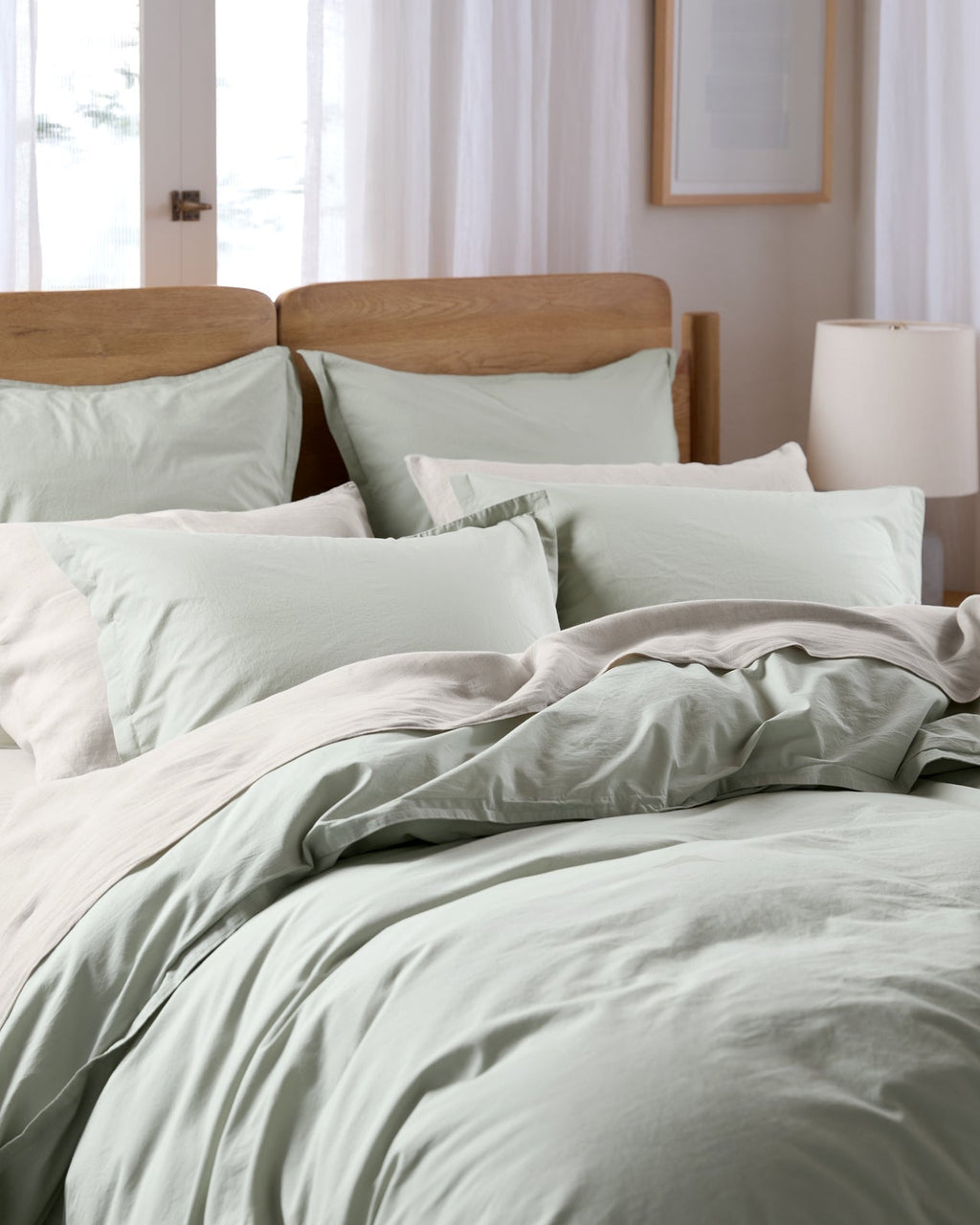 Percale Euro Sham - FINAL SALE (Sage) - Image 2
