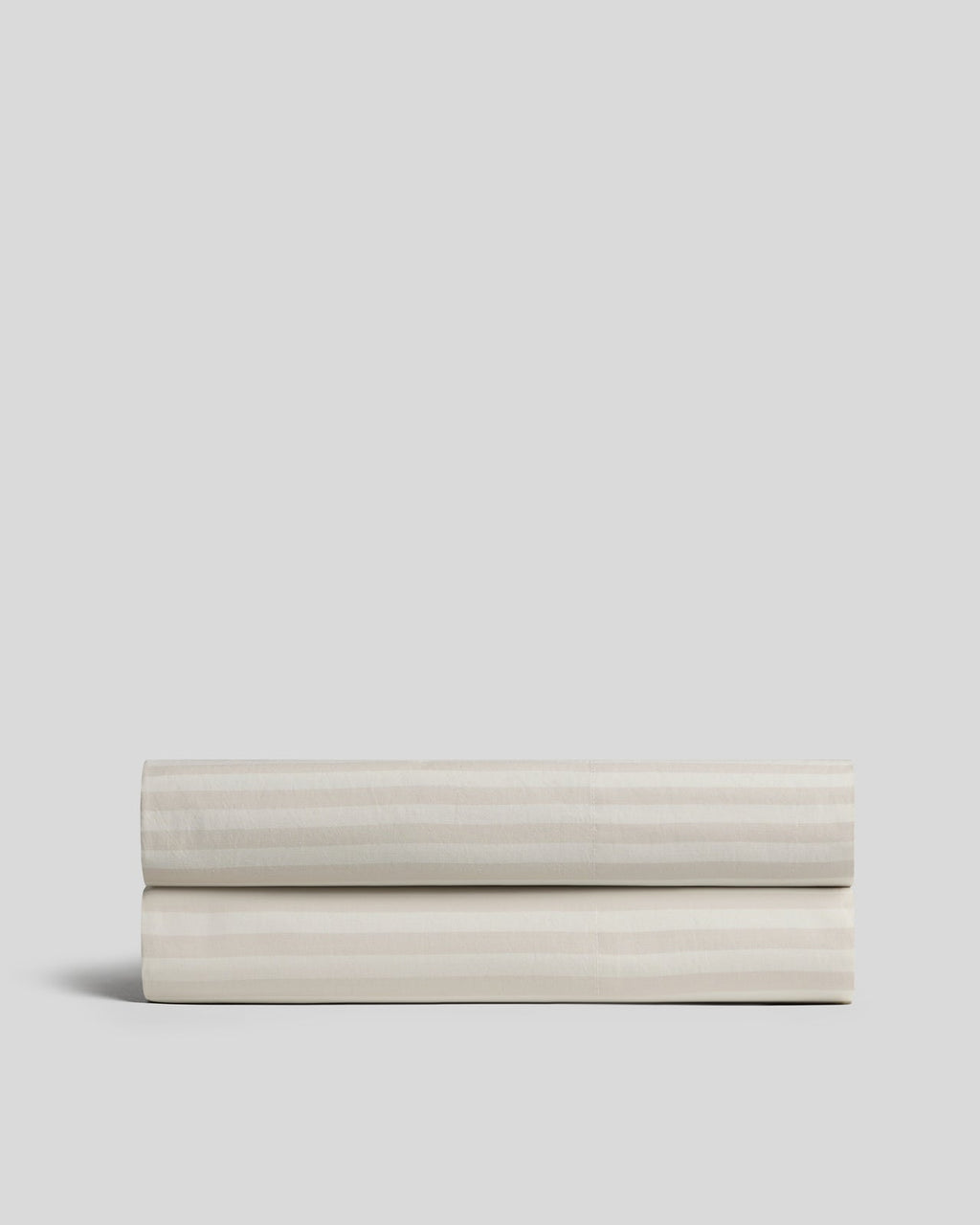Percale Fitted Sheet (Bone Stripe)