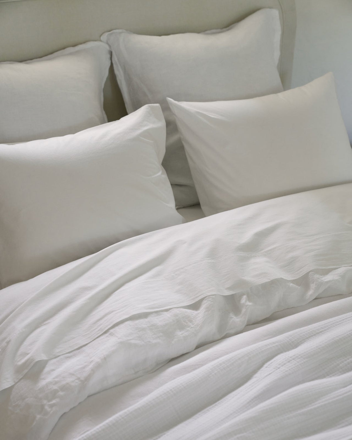 Percale Fitted Sheet (White) - Image 4