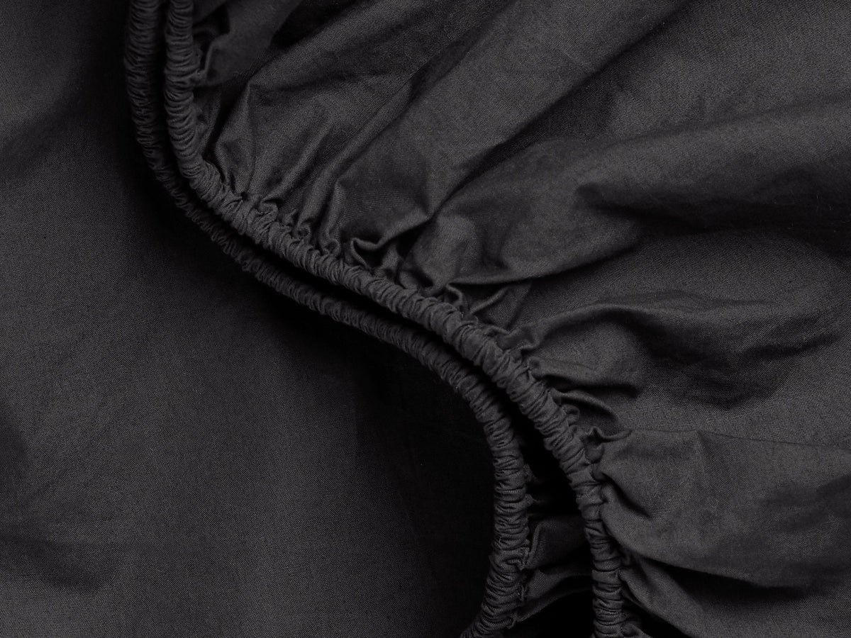 Percale Fitted Sheet - FINAL SALE (Slate) - Image 3