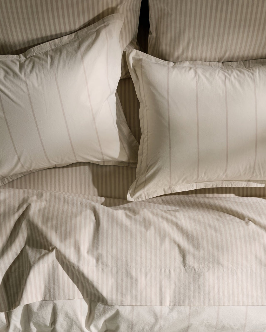 Percale Sham Set (Bone Stripe) - Image 2