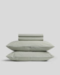 Percale Sheet Set - Moss Stripe F/Q