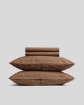 Percale Sheet Set - Adobe Stripe K/CK