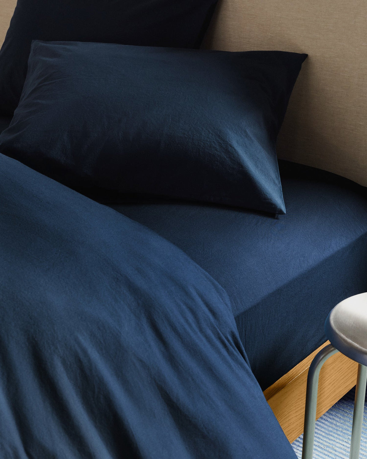 Percale Sheet Set - Ink F/Q - Image 2