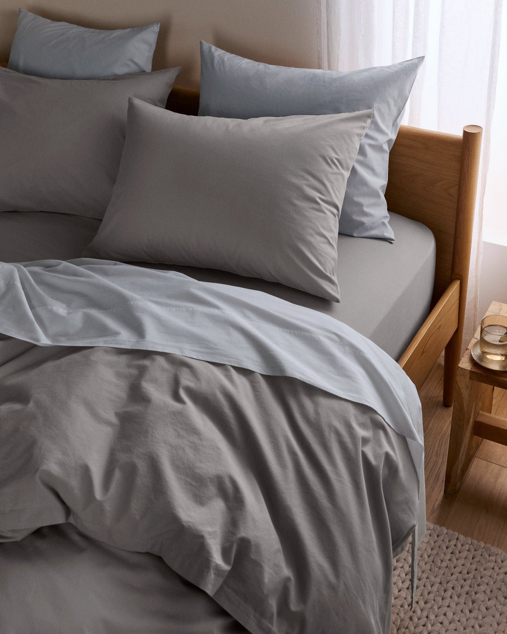 Percale Duvet Cover (Pebble) - Image 4