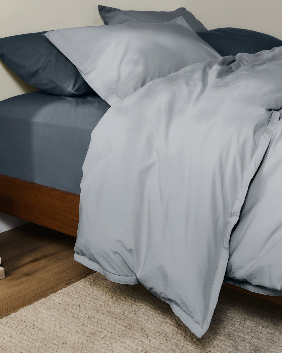 Percale Duvet Cover Set - Sky K/CK - Image 2