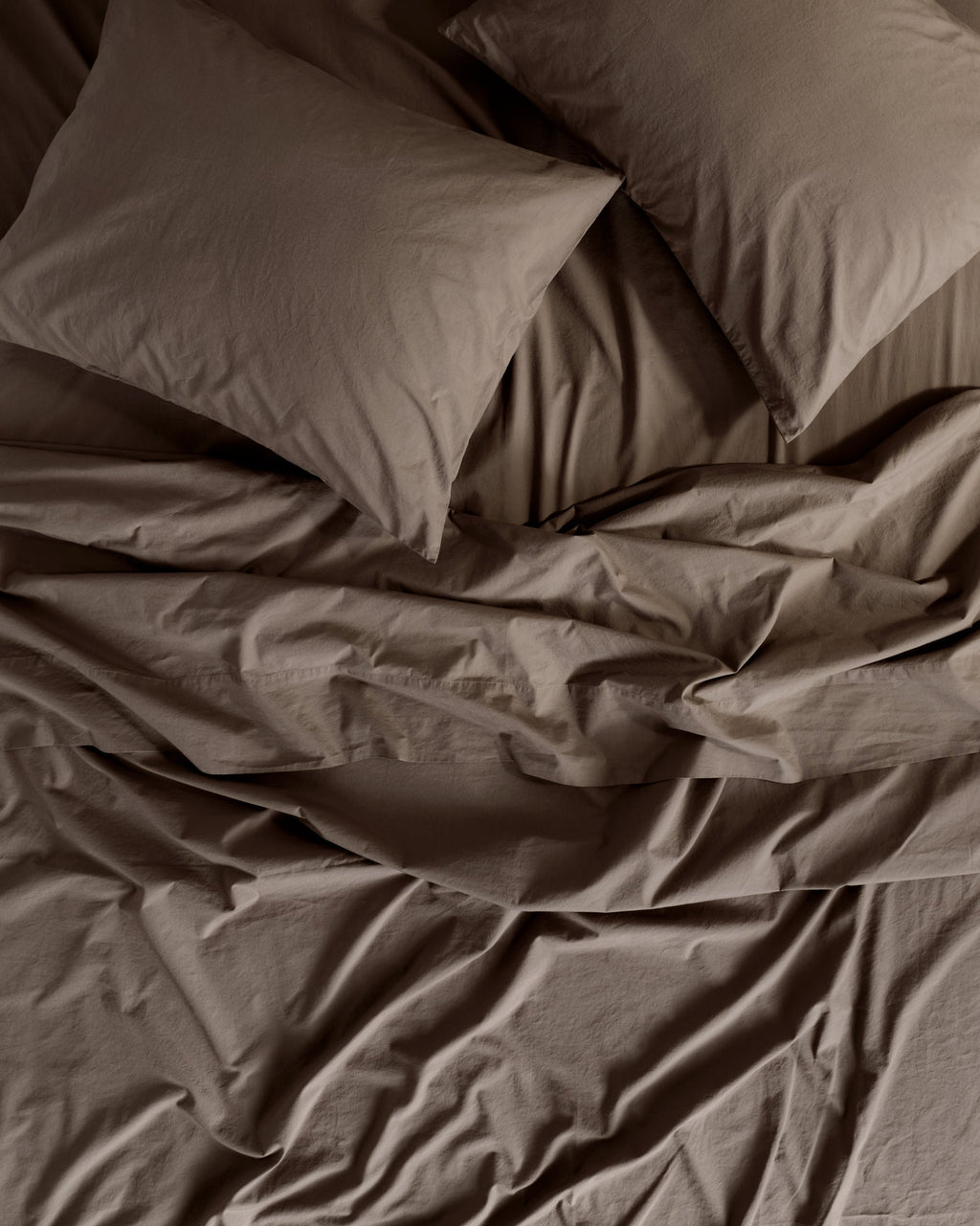 Percale Sheet Set - Warm Grey TW/XL - Image 2