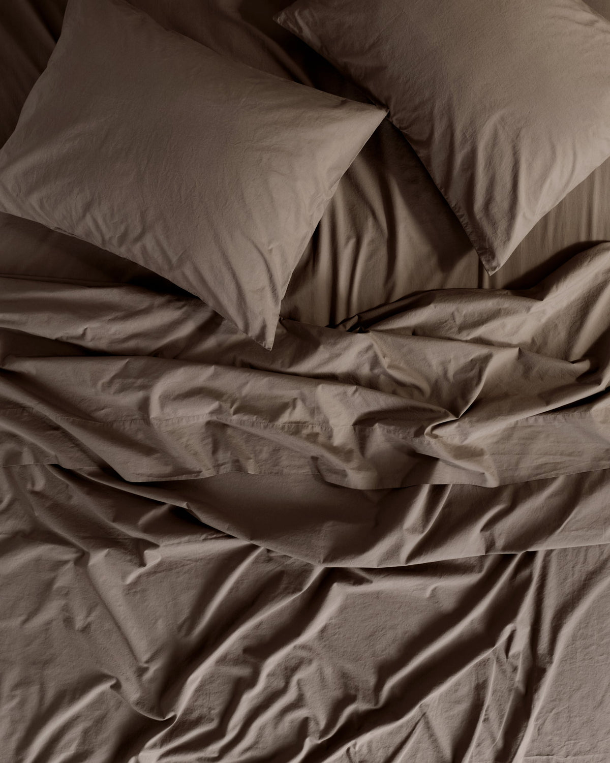 Percale Sheet Set - Warm Grey TW/XL - Image 2