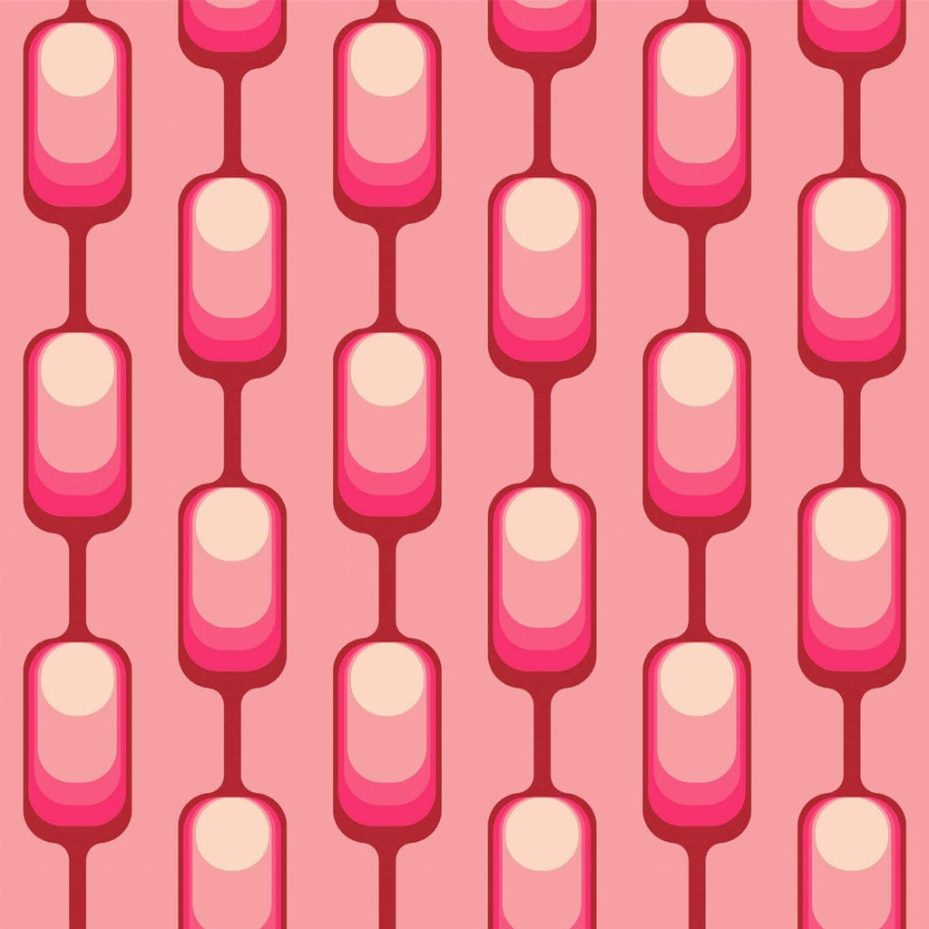 Carnaby Mod Pink Wallpaper