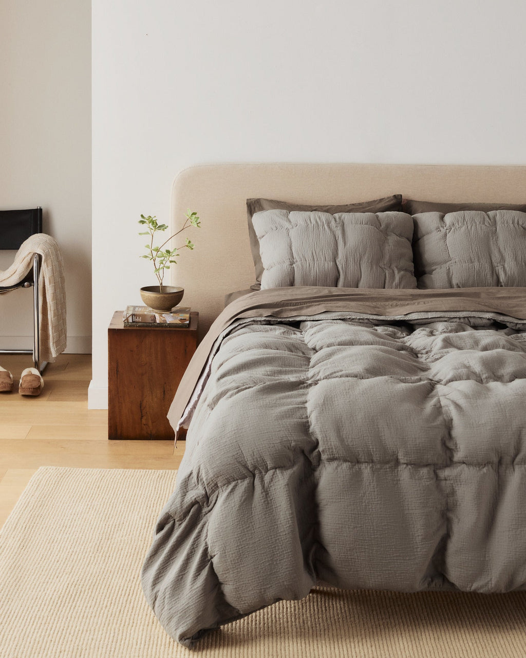 Relaxed Cotton Sham Set (Pebble) - Image 4