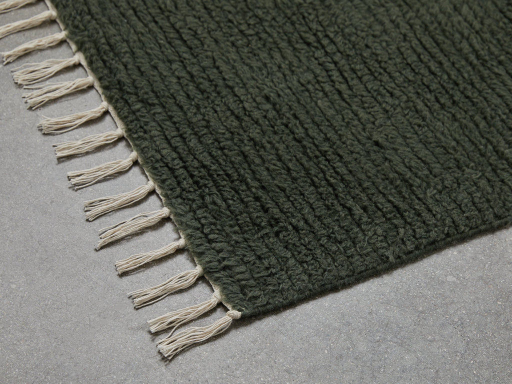 Rib Wool Rug (Evergreen) - Image 2