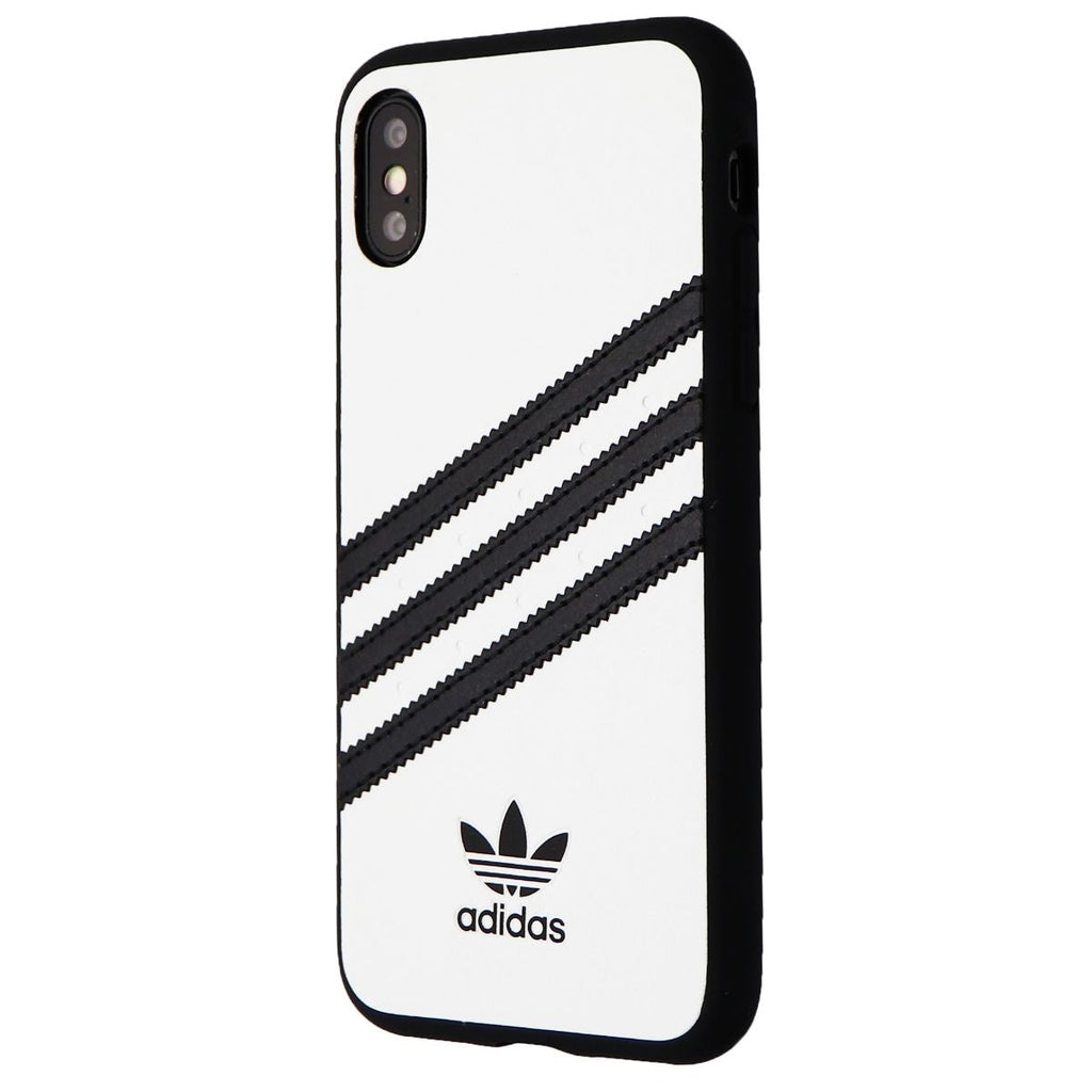 Adidas 3-Stripes Snap Hard Case for Apple iPhone XS and X - White / Black - New