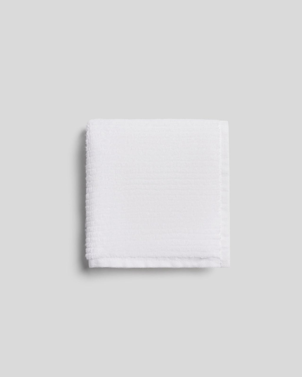 Soft Rib Towels (White) - Washcloth