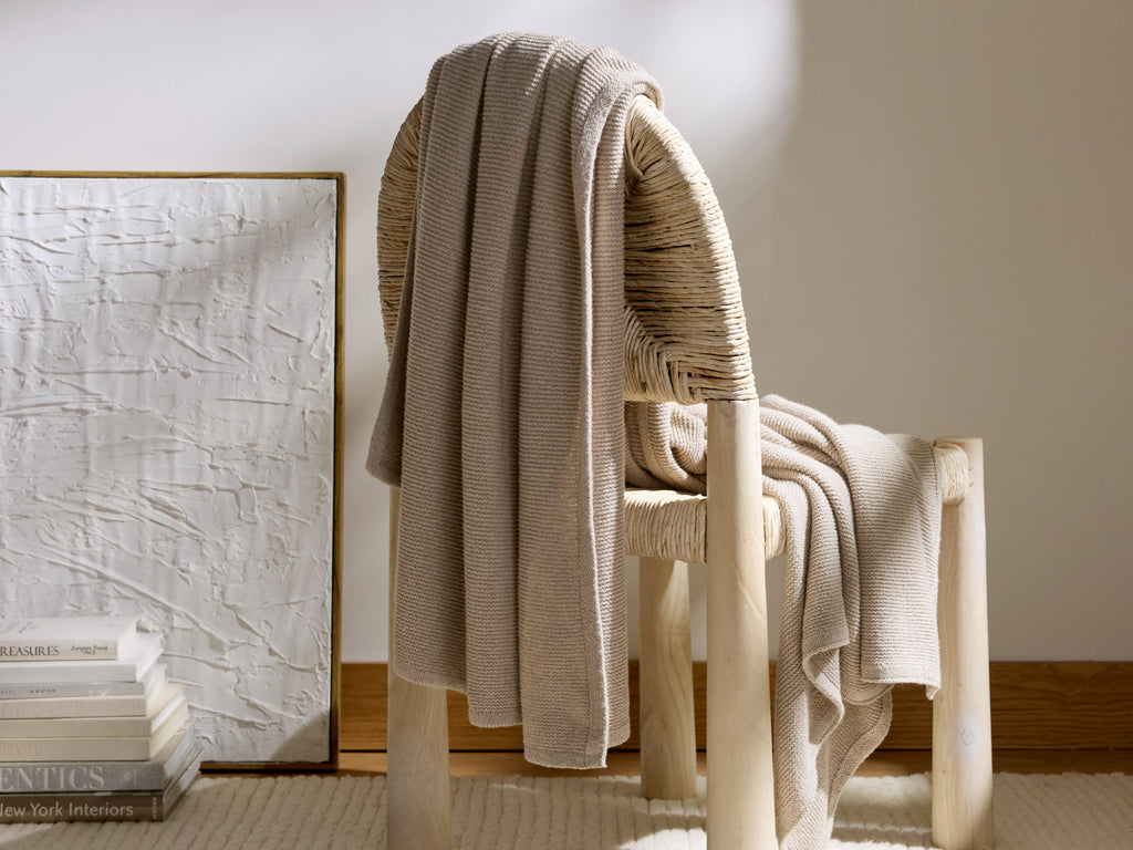 Soft Spun Cotton Throw - FINAL SALE (Natural) - Image 2