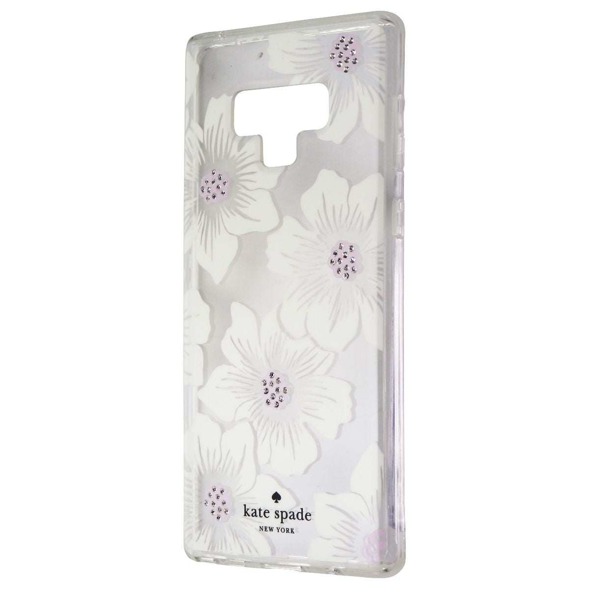 Kate Spade Hardshell Case for Samsung Galaxy Note9 - Clear/Hollyhock Floral/Gems - New